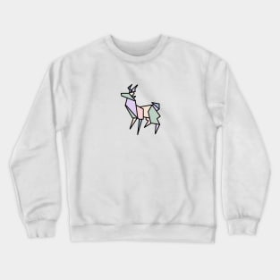 Origami Pastel Deer Crewneck Sweatshirt